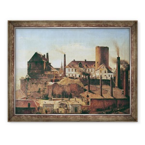 Tablou inramat - Alfred Rethel - Fabrica Harkort de la Burg Wetter, 60 x 80 cm