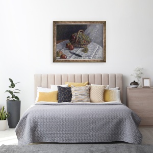 Tablou inramat - Alfred Sisley - Mere si struguri intr-un cos, 60 x 80 cm - Img 3