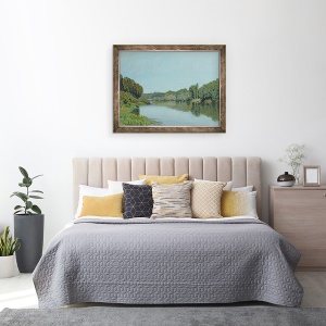 Tablou inramat - Alfred Sisley - Sena la Bougival II, 60 x 80 cm - Img 3