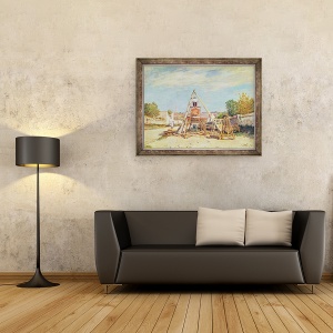 Tablou inramat - Alfred Sisley - Taietoarele de lemne, 70 x 90 cm - Img 2