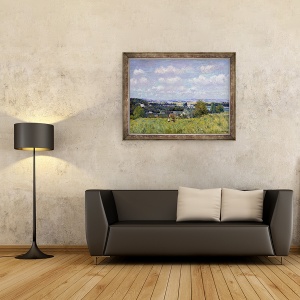 Tablou inramat - Alfred Sisley - Valea Senei la Saint-Cloud, 70 x 90 cm - Img 2