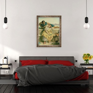 Tablou inramat - Alfred W. Elmore - O oda greaca, 60 x 80 cm - Img 3