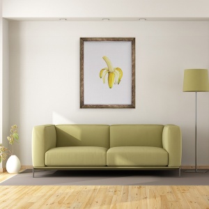 Tablou inramat - Alison Cooper - O banana pe jumatate decojita, 70 x 90 cm - Img 2