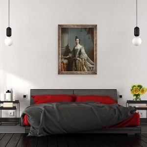 Tablou inramat - Allan Ramsay - Charlotte Sophia de Mecklenburg-Strelitz, 60 x 80 cm - Img 3