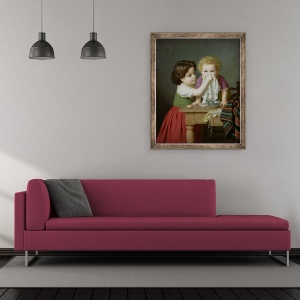 Tablou inramat - Amalia Lindegren - Instinctul matern, 50 x 60 cm - Img 2