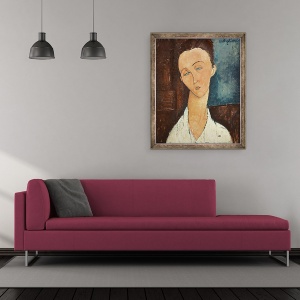 Tablou inramat - Amedeo Modigliani - Portret De Lunia Czechowska, 70 x 85 cm - Img 2