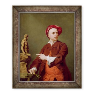 Tablou inramat - Andrea Soldi - John Michael Rysbrack modelarea statuii lui Terra-Cotta a lui Hercule, 50 x 60 cm