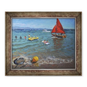Tablou inramat - Andrew Macara - Baliza galbena si vele rosii, 50 x 60 cm