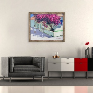 Tablou inramat - Andrew Macara - Bougainvillaea, Zakinthos, 50 x 60 cm - Img 2