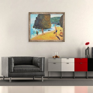 Tablou inramat - Andrew Macara - Dimineata, Platja dos Rosais, Costa Brava, 50 x 60 cm - Img 2