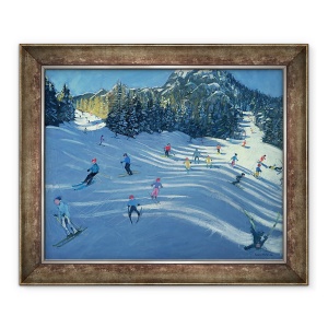 Tablou inramat - Andrew Macara - Doua partii de schi, 50 x 60 cm