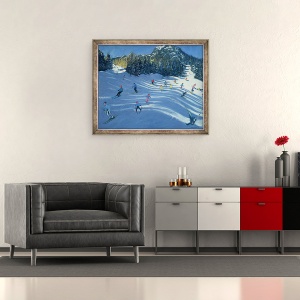 Tablou inramat - Andrew Macara - Doua partii de schi, 50 x 60 cm - Img 2