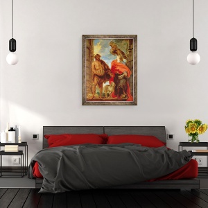 Tablou inramat - Anthony van Dyck - Sfantul Ioan Botezatorul si Sfantul Ioan Evanghelistul, 60 x 80 cm - Img 3