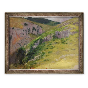 Tablou inramat - Antoine Auguste Ernest Herbert - Studiul unui munte, 60 x 80 cm
