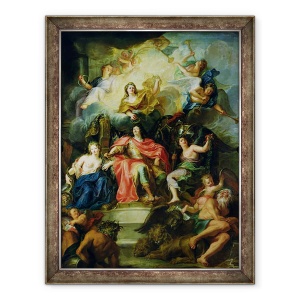 Tablou inramat - Antoine Coypel - Ludovic al XIV-lea 1638-1715 incoronat de Glory, 60 x 80 cm