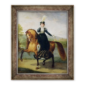 Tablou inramat - Antoine Jean Gros - Portret ecvestru De Catherine de Wurtemberg, 70 x 85 cm