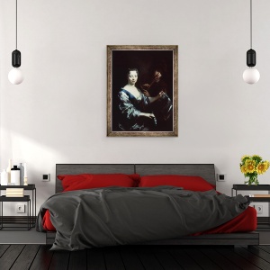 Tablou inramat - Antoine Pesne - Doamna jucand un spinet si un flautist, 60 x 80 cm - Img 3