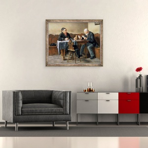 Tablou inramat - Anton Muller - Ziua platii, 50 x 60 cm - Img 2