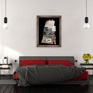 Tablou inramat - Antonio Forbera - sevaletul pictorului, 60 x 80 cm - Img 3