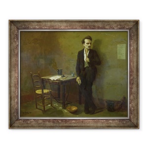Tablou inramat - Armand-Desire Gautier - Henri Rochefort 1831-1913 in inchisoarea Mazas, 50 x 60 cm
