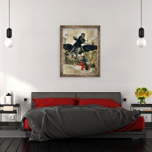 Tablou inramat - Arnold Bocklin - Ciuma, 70 x 90 cm - Img 3