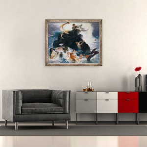 Tablou inramat - Arnold Bocklin - Joc de Nereides, 50 x 60 cm - Img 2