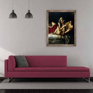 Tablou inramat - Artemisia Gentileschi - Judith si Holofernes, 50 x 60 cm - Img 2