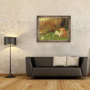 Tablou inramat - Arthur Hughes - Slabiciul Alb, 70 x 90 cm - Img 2