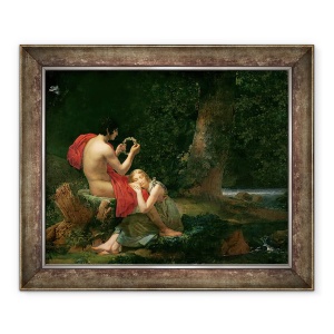 Tablou inramat - Baron Gerard, Francois Pascal Simon - Daphnis si Chloe, 70 x 85 cm