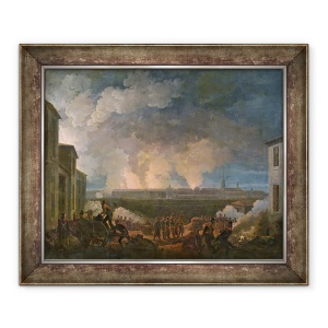 Tablou inramat - Baron Louis Albert Bacler d'Albe - Bombardamentul Vienei de catre armata franceza, 70 x 85 cm