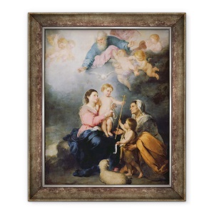 Tablou inramat - Bartolome Esteban Murillo - Sfanta familie sau Fecioara din Sevilla, 70 x 85 cm