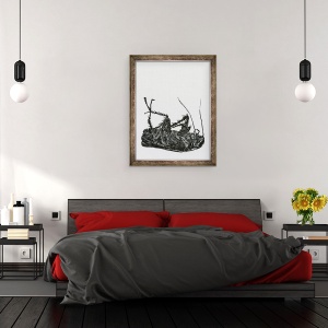 Tablou inramat - Bella Larsson - Gandac mort, 2014, 70 x 90 cm - Img 3