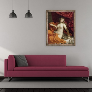 Tablou inramat - Benedetto Gennari the Younger - Cleopatra, 50 x 60 cm - Img 2