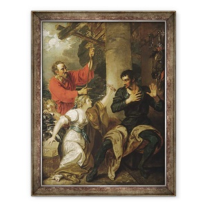 Tablou inramat - Benjamin West - Fata si Orlando, 70 x 90 cm