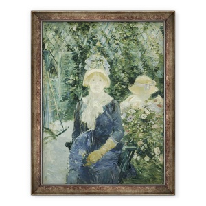 Tablou inramat - Berthe Morisot - Femeie intr-o gradina, 60 x 80 cm