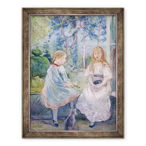 Tablou inramat - Berthe Morisot - Fete tinere la fereastra, 70 x 90 cm