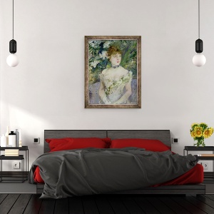 Tablou inramat - Berthe Morisot - Tanara in rochie de bal, 60 x 80 cm - Img 3