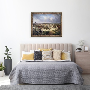 Tablou inramat - Bogdan Willewalde - Batalia de la Paris din 17 martie 1814, 60 x 80 cm - Img 3