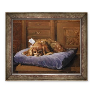 Tablou inramat - C. Fulton - Regele Charles Spaniel, 70 x 85 cm