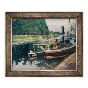 Tablou inramat - Camille Pissarro - Barje la Pontoise, 70 x 85 cm