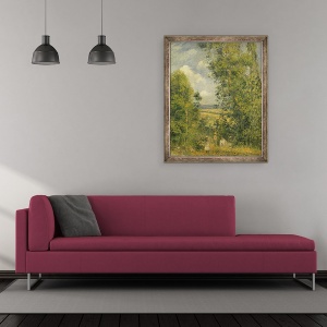Tablou inramat - Camille Pissarro - O odihna in lunca, 50 x 60 cm - Img 2