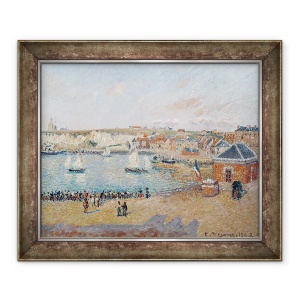 Tablou inramat - Camille Pissarro - Portul exterior de la Dieppe, 50 x 60 cm