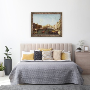 Tablou inramat - Canaletto - Rialto in Venetia, 70 x 90 cm - Img 3