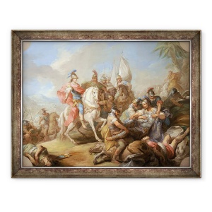 Tablou inramat - Carle van Loo - Victoria lui Alexandru asupra lui Porus, 70 x 90 cm