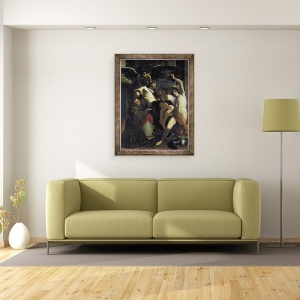 Tablou inramat - Carlo Bononi - Hristos adorat de ingeri, 60 x 80 cm - Img 2