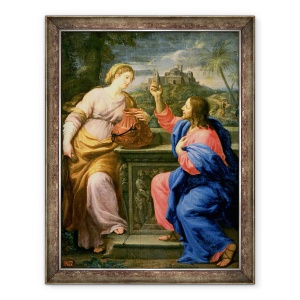Tablou inramat - Carlo Maratta - Hristos si femeia din Samaria, 60 x 80 cm