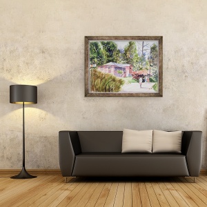 Tablou inramat - Carlton Murrell - O casa tropicala, 60 x 80 cm - Img 2