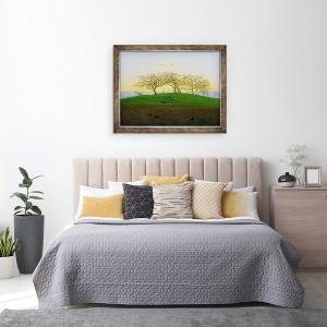 Tablou inramat - Caspar David Friedrich - Dealuri si campuri plugate langa Dresda, 60 x 80 cm - Img 3