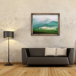 Tablou inramat - Caspar David Friedrich - Peisaj in Riesengebirge, 70 x 90 cm - Img 2