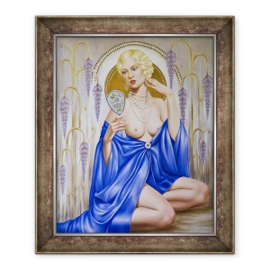 Tablou inramat - Catherine Abel - Rapsodia in albastru, 50 x 60 cm